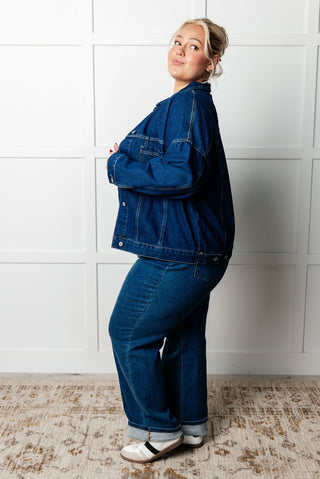 Have We Met Oversized Denim Jacket-[option4]-[option5]-[option6]-[option7]-[option8]-Womens-Clothing-Shop