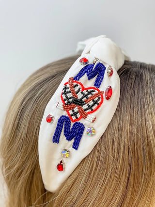 PREORDER: Hockey Mom Embellished Headband-One Size-[option4]-[option5]-[option6]-[option7]-[option8]-Womens-Clothing-Shop