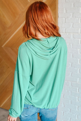 I Am the City Hooded Pullover in Mint-[option4]-[option5]-[option6]-[option7]-[option8]-Womens-Clothing-Shop