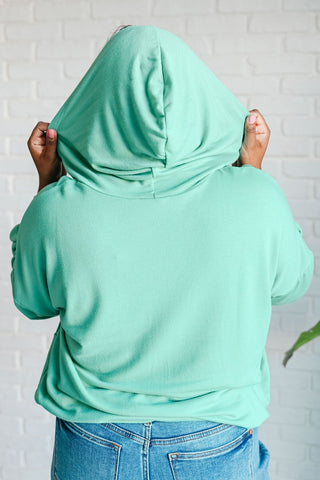 I Am the City Hooded Pullover in Mint-[option4]-[option5]-[option6]-[option7]-[option8]-Womens-Clothing-Shop