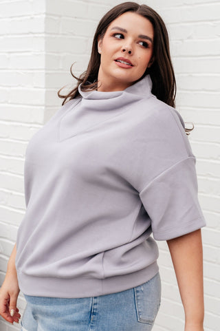 I Just Felt Like It Mock Neck Top in Mystic Grey-[option4]-[option5]-[option6]-[option7]-[option8]-Womens-Clothing-Shop