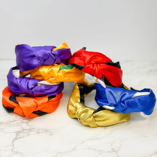 PREORDER: Game Day Jumbo Puffy Knotted Headbands in Six Colors-[option4]-[option5]-[option6]-[option7]-[option8]-Womens-Clothing-Shop