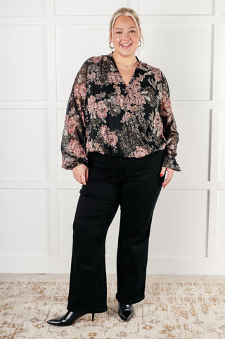 I Wish We Had it All Surplice Floral Blouse-[option4]-[option5]-[option6]-[option7]-[option8]-Womens-Clothing-Shop