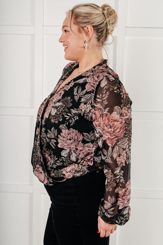 I Wish We Had it All Surplice Floral Blouse-[option4]-[option5]-[option6]-[option7]-[option8]-Womens-Clothing-Shop