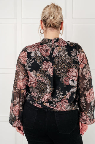 I Wish We Had it All Surplice Floral Blouse-[option4]-[option5]-[option6]-[option7]-[option8]-Womens-Clothing-Shop