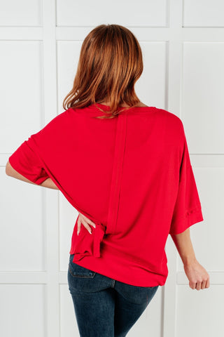 I'll Never Forget Ribbed Dolman Sleeve Top in Red-[option4]-[option5]-[option6]-[option7]-[option8]-Womens-Clothing-Shop