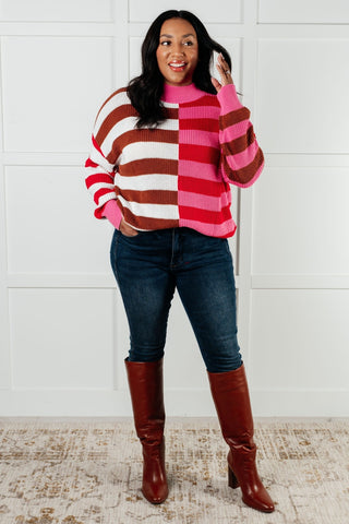 In Your Lane Color Blocked Stripe Sweater-[option4]-[option5]-[option6]-[option7]-[option8]-Womens-Clothing-Shop