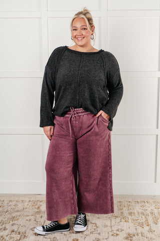 In or Out Wide Leg Cropped Pants in Eggplant-[option4]-[option5]-[option6]-[option7]-[option8]-Womens-Clothing-Shop