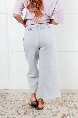 In or Out Wide Leg Cropped Pants in Light Grey-[option4]-[option5]-[option6]-[option7]-[option8]-Womens-Clothing-Shop