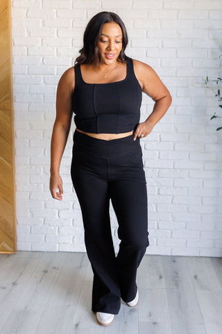 It's All About the Balance Twill Square Neck Crop Top in Black-[option4]-[option5]-[option6]-[option7]-[option8]-Womens-Clothing-Shop