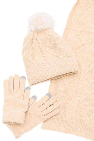 Jane Frost Beanie, Glove, and Scarf Set in Beige-OS-[option4]-[option5]-[option6]-[option7]-[option8]-Womens-Clothing-Shop