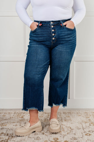 Janice High Rise Button Fly Wide Leg Crop Jeans-[option4]-[option5]-[option6]-[option7]-[option8]-Womens-Clothing-Shop