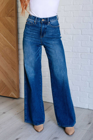 Eliza High Rise Control Top Retro Wide Leg Jeans-[option4]-[option5]-[option6]-[option7]-[option8]-Womens-Clothing-Shop