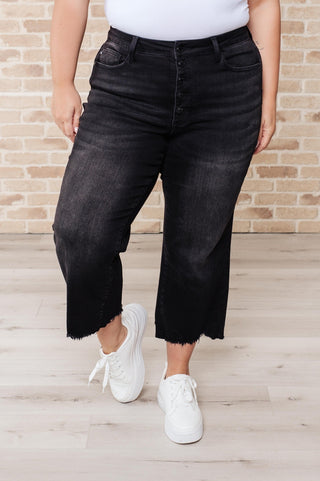 Ryan High Rise Button Fly Wide Leg Crop Jeans-[option4]-[option5]-[option6]-[option7]-[option8]-Womens-Clothing-Shop