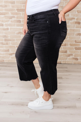 Ryan High Rise Button Fly Wide Leg Crop Jeans-[option4]-[option5]-[option6]-[option7]-[option8]-Womens-Clothing-Shop