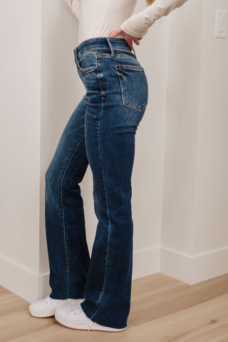 Josephine Mid Rise Raw Hem Bootcut Jeans-[option4]-[option5]-[option6]-[option7]-[option8]-Womens-Clothing-Shop