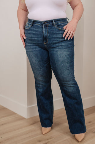 Josephine Mid Rise Raw Hem Bootcut Jeans-[option4]-[option5]-[option6]-[option7]-[option8]-Womens-Clothing-Shop