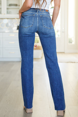 Josephine Mid Rise Raw Hem Bootcut Jeans-[option4]-[option5]-[option6]-[option7]-[option8]-Womens-Clothing-Shop