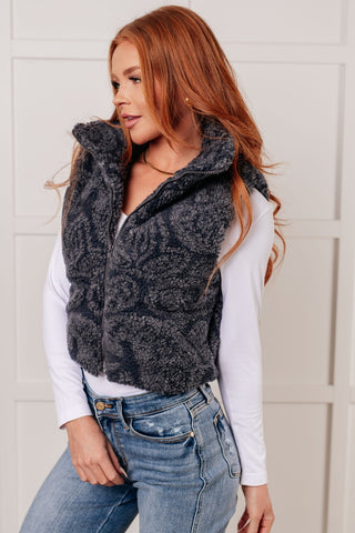 Just One More Layer Paisley Sherpa Print Vest-[option4]-[option5]-[option6]-[option7]-[option8]-Womens-Clothing-Shop