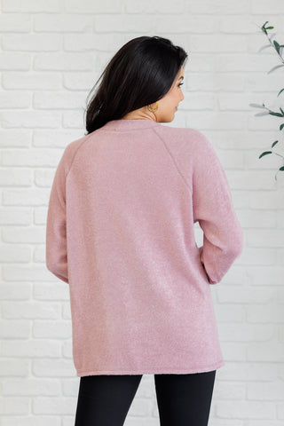 Keeping it Real Brushed Melange Hacci Long Sleeve Tee in Light Rose-[option4]-[option5]-[option6]-[option7]-[option8]-Womens-Clothing-Shop