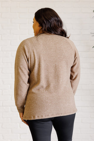 Keeping it Real Brushed Melange Hacci Long Sleeve Tee in Mocha-[option4]-[option5]-[option6]-[option7]-[option8]-Womens-Clothing-Shop