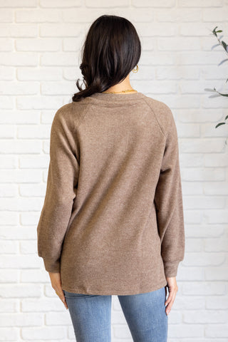 Keeping it Real Brushed Melange Hacci Long Sleeve Tee in Mocha-[option4]-[option5]-[option6]-[option7]-[option8]-Womens-Clothing-Shop