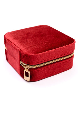 Kept and Carried Velvet Jewelry Box in Red-OS-[option4]-[option5]-[option6]-[option7]-[option8]-Womens-Clothing-Shop