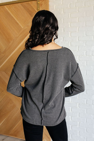 Kinda Sorta Ribbed Top in Charcoal-[option4]-[option5]-[option6]-[option7]-[option8]-Womens-Clothing-Shop