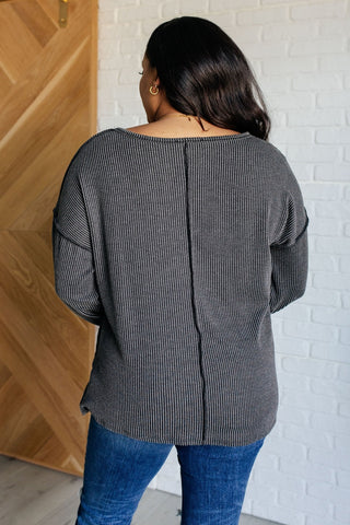 Kinda Sorta Ribbed Top in Charcoal-[option4]-[option5]-[option6]-[option7]-[option8]-Womens-Clothing-Shop