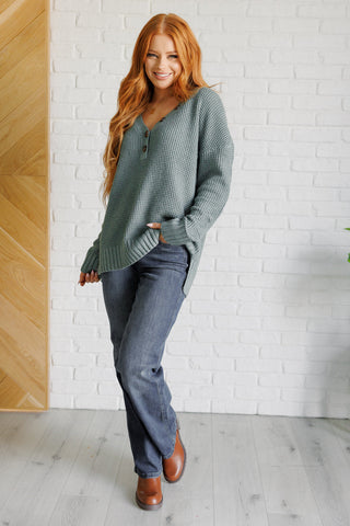 Lakeside View Drop Shoulder Sweater in Sage-[option4]-[option5]-[option6]-[option7]-[option8]-Womens-Clothing-Shop