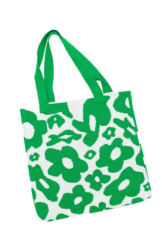 Lazy Daisy Knit Bag in Green-OS-[option4]-[option5]-[option6]-[option7]-[option8]-Womens-Clothing-Shop