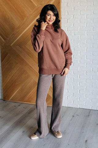 Set Process Mineral Wash Waffle Knit Pants in Brown-[option4]-[option5]-[option6]-[option7]-[option8]-Womens-Clothing-Shop