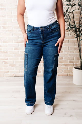 Leila High Rise Cargo Straight Jeans-[option4]-[option5]-[option6]-[option7]-[option8]-Womens-Clothing-Shop