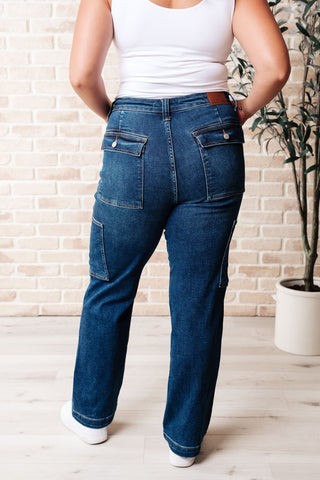 Leila High Rise Cargo Straight Jeans-[option4]-[option5]-[option6]-[option7]-[option8]-Womens-Clothing-Shop