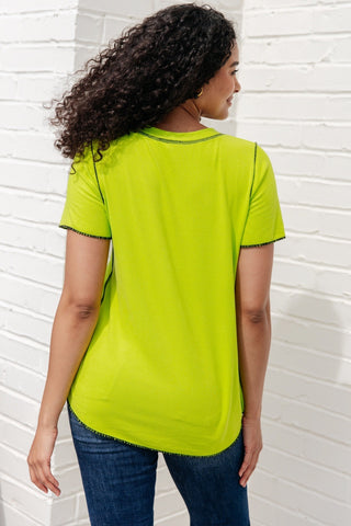 Lemons and Limes Contrast Top-[option4]-[option5]-[option6]-[option7]-[option8]-Womens-Clothing-Shop