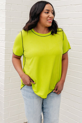 Lemons and Limes Contrast Top-[option4]-[option5]-[option6]-[option7]-[option8]-Womens-Clothing-Shop