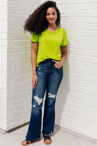 Lemons and Limes Contrast Top-[option4]-[option5]-[option6]-[option7]-[option8]-Womens-Clothing-Shop