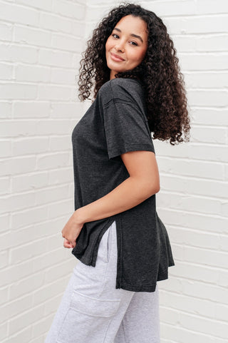 Let Me Live Relaxed Tee in Black-[option4]-[option5]-[option6]-[option7]-[option8]-Womens-Clothing-Shop