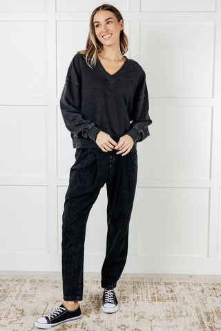 Limber Up Straight Leg Sweats in Black-[option4]-[option5]-[option6]-[option7]-[option8]-Womens-Clothing-Shop