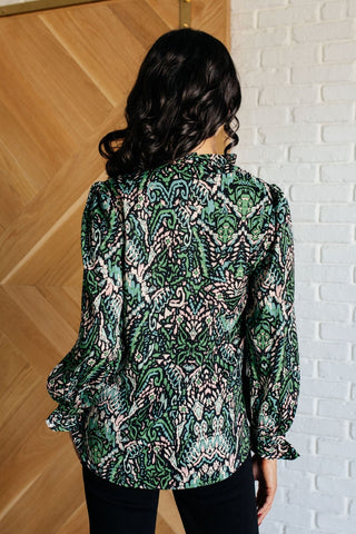 Looking Out Damask Print Blouse-[option4]-[option5]-[option6]-[option7]-[option8]-Womens-Clothing-Shop