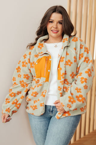 Love It Don't Leave It Floral Fleece Jacket-[option4]-[option5]-[option6]-[option7]-[option8]-Womens-Clothing-Shop