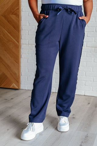 Lysa Satin Stripe Lounge Pants in Smoky Navy-[option4]-[option5]-[option6]-[option7]-[option8]-Womens-Clothing-Shop