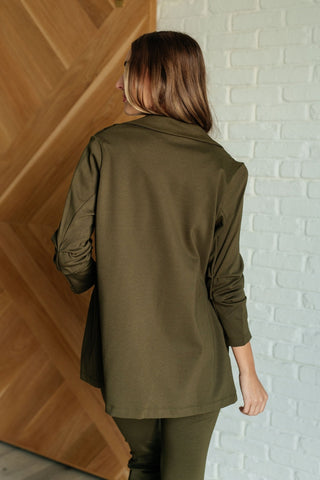 Magic 3/4 Blazer in Olive-[option4]-[option5]-[option6]-[option7]-[option8]-Womens-Clothing-Shop