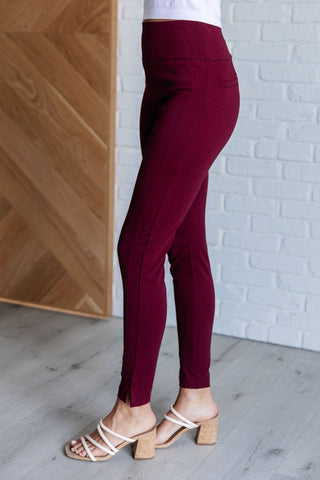 Magic Skinny 28" Pants in Wine-[option4]-[option5]-[option6]-[option7]-[option8]-Womens-Clothing-Shop