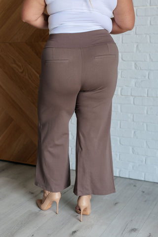 Magic Wide Leg Crop Pants in Dark Mocha-[option4]-[option5]-[option6]-[option7]-[option8]-Womens-Clothing-Shop