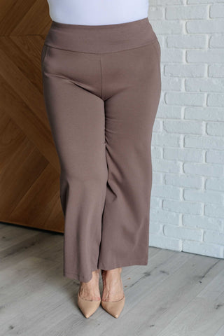 Magic Wide Leg Crop Pants in Dark Mocha-[option4]-[option5]-[option6]-[option7]-[option8]-Womens-Clothing-Shop