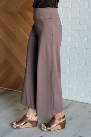 Magic Wide Leg Crop Pants in Dark Mocha-[option4]-[option5]-[option6]-[option7]-[option8]-Womens-Clothing-Shop