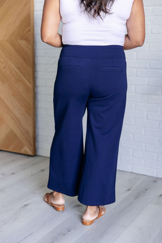 Magic Wide Leg Crop Pants in Navy-[option4]-[option5]-[option6]-[option7]-[option8]-Womens-Clothing-Shop