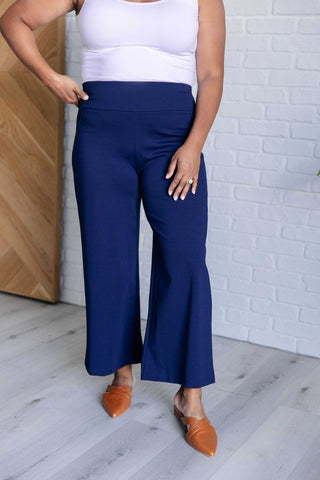 Magic Wide Leg Crop Pants in Navy-[option4]-[option5]-[option6]-[option7]-[option8]-Womens-Clothing-Shop