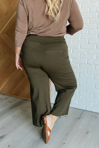 Magic Wide Leg Crop Pants in Olive-[option4]-[option5]-[option6]-[option7]-[option8]-Womens-Clothing-Shop